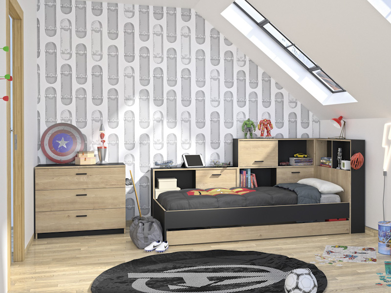 Tienerbed met opbergruimte_Tonight_van PSSlapen