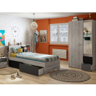 Grijs eiken eenpersoonsbed Fast van PS Slapen