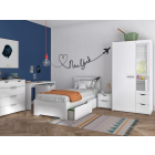 Fast eenpersoonsbed in het wit van PS Slapen