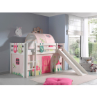 Halfhoogslaper_met glijbaan_Wit_Spring