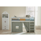 Lifetime halfhoogslaper Breeze met speelgordijn in Sage Blue van PS Slapen