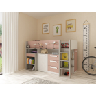 Halfhoogslaper met bureau meisje Yolo_Oudroze_6019 001_PSSlapen