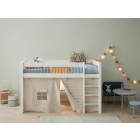 Lifetime halfhoogslaper Breeze met speelgordijn naturel van PS Slapen