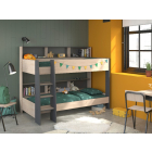 Stapelbed kinderen eik/grijs Leo 