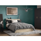 tweepersoonsbed met opbergruimte life zwart eiken  