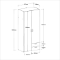 6510 6511 a2pt_picto_afmetingen buitenzijde kledingskast Daily_PSSlapen