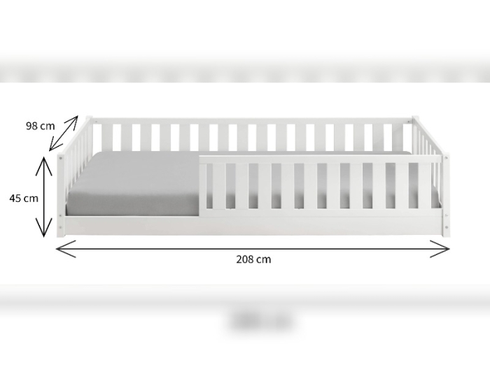 206-60 - FS - Infans_Bodembed_ Wit_Afmetingen
