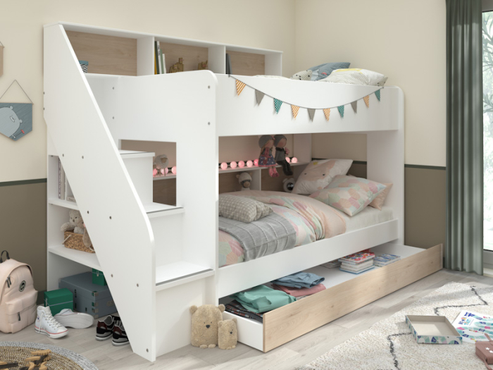 Stapelbed met bedlade_Biblio_Parisot