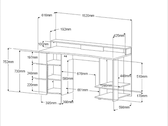 Bureau Meta_Afmetingen in cm PSSlapen.