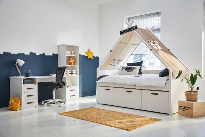Kajuitbed met Tipi Cool Kids Wit 