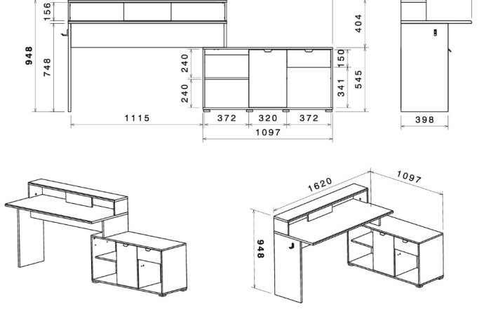 Hoekbureau Wortex_6932_Detail Afmetingen_PSSlapen