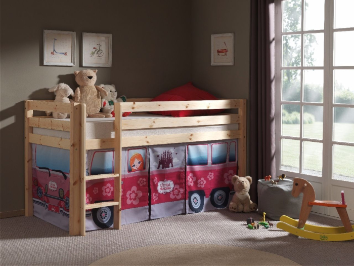 Pino halfhoogslaper met tent in Prinses thema van PS Slapen