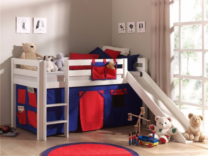 Halfhoogslaper met glijbaan - Domino tent