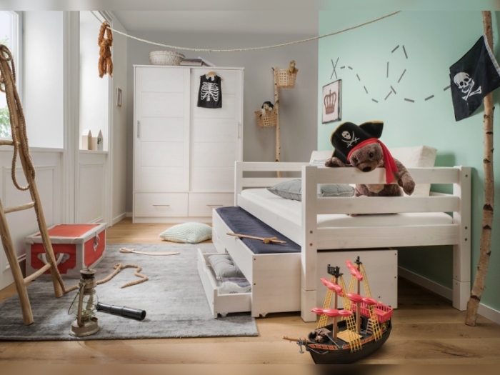 Infanskids bed met logeerbed en opberglades 90x200 wit_205_PSSlapen