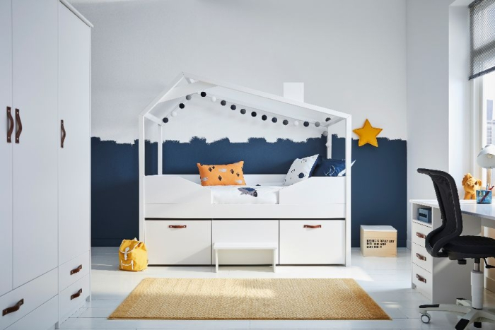 Kajuitbed met Hut Cool Kids Wit 