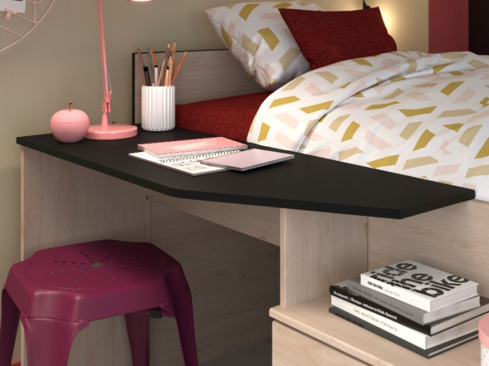 Kajuitbed met opbergruimte_Zwart-Eiken_Bureau