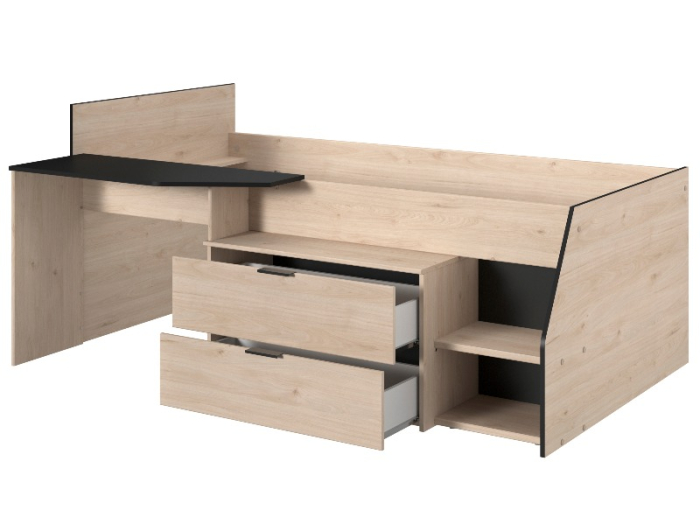 Kajuit bed_Parisot_2389_Zwart-Eiken