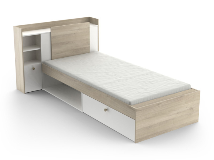 Life eenpersoonsbed wit eiken_385302_PSSlapen