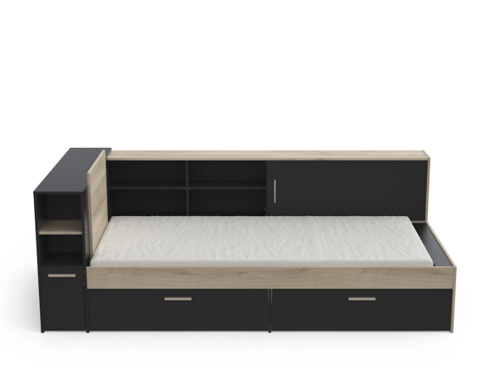 Life tienerbed zwart eiken_385305_1_PSSlapen