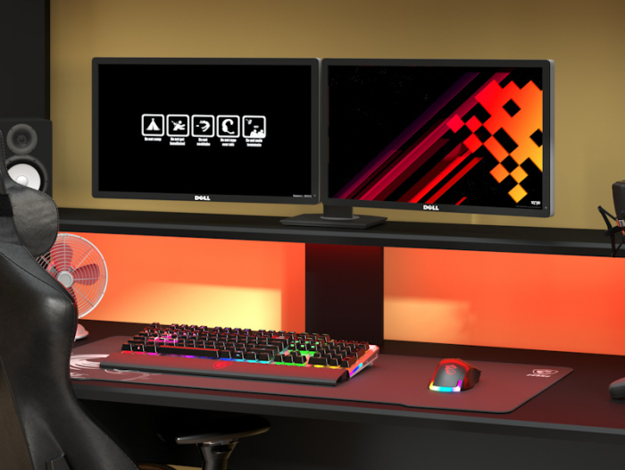 3480940295457 hoogslaper gamer met LED-verlichting