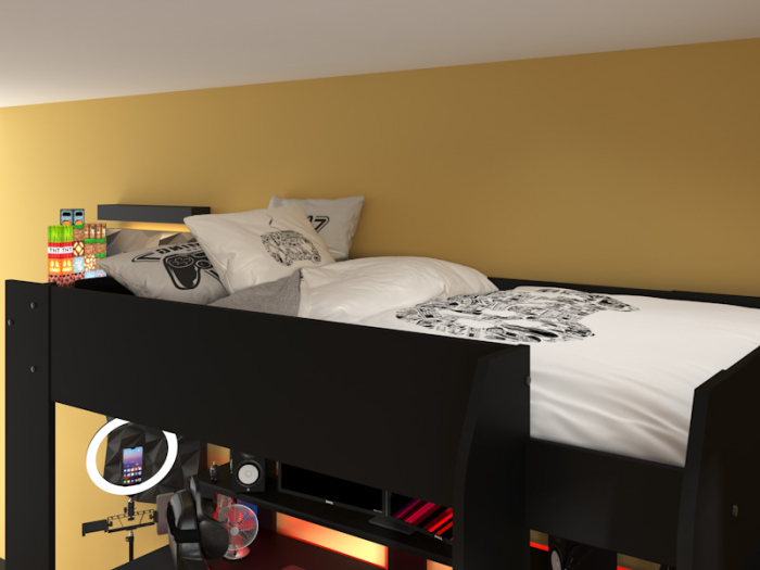 Extra verhoging voor de monitoren en valbescherming