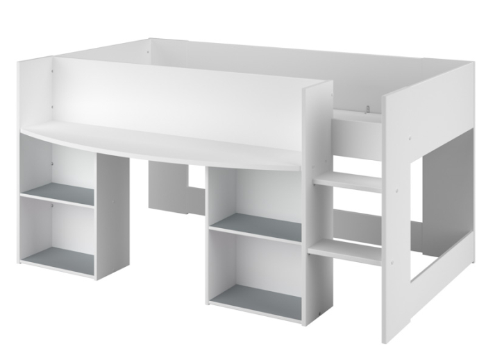 Halfhoogslaper_Pirouette zijaanzicht rechts afgebeeld met grijze panelen.