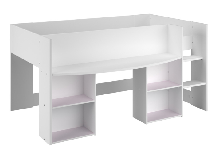 Halfhoogslaper_Pirouette zijaanzicht met roze panelen.