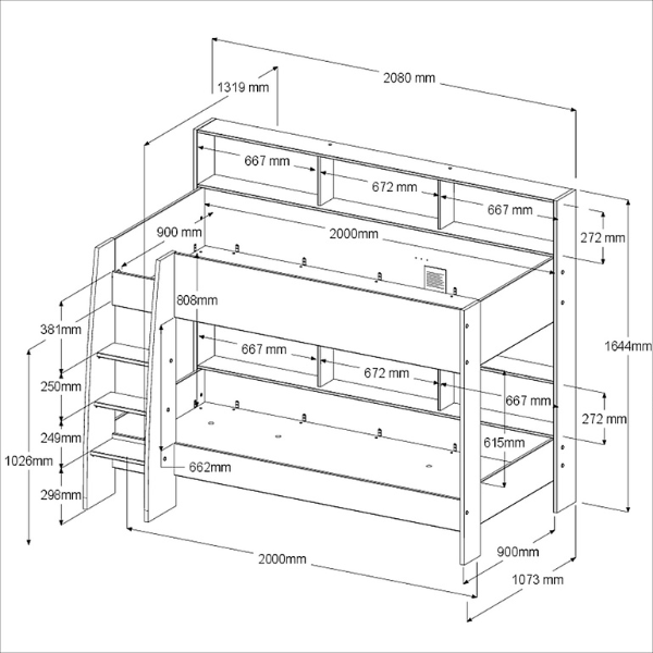 3480940298007 Stapelbed_Shelter_Afmetingen_PSSlapen