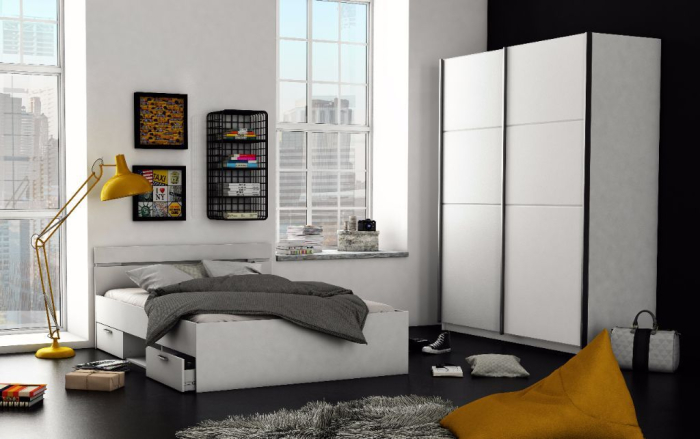 Twijfelaarbed Michigan Wit 140x200