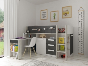 Halfhoogslaper met bureau en kast_Yolo_Antraciet_6020_PSSlapen