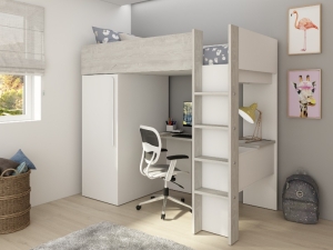 Hoogslaper met kledingkast en bureau_PSSlapen