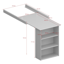Steens for kids uitschuifbaar bureau in het wit