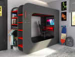 Hoogslaper Gamingbed The Cube 5032 - 90x200 van PS Slapen